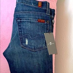 7 For All Mankind- Women’s distressed jeans